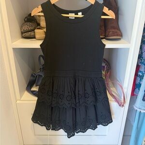 GAP Kids Black eyelet dress size medium